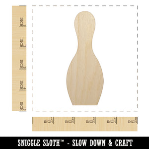 Bowling Pin Solid Unfinished Wood Shape Piece Cutout for DIY Craft Projects