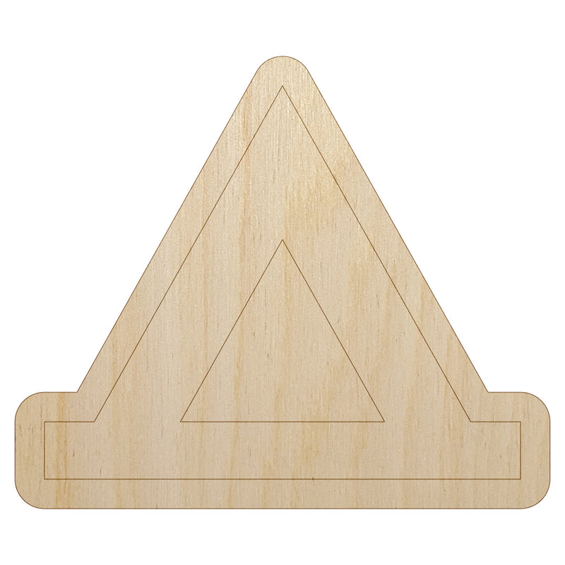 Camping Symbol Unfinished Wood Shape Piece Cutout for DIY Craft Projects