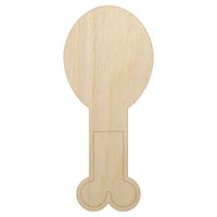 Chicken Leg Unfinished Wood Shape Piece Cutout for DIY Craft Projects