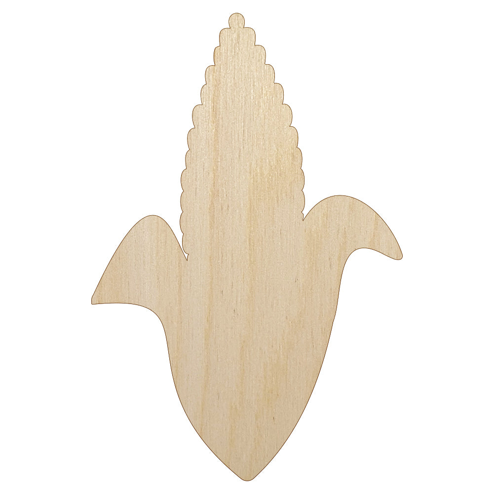 Corn on the Cob Solid Unfinished Wood Shape Piece Cutout for DIY Craft Projects