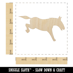Donkey Kicking Solid Unfinished Wood Shape Piece Cutout for DIY Craft Projects