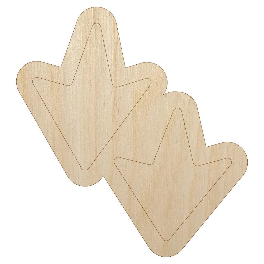 Duck Goose Footprint Track Unfinished Wood Shape Piece Cutout for DIY Craft Projects