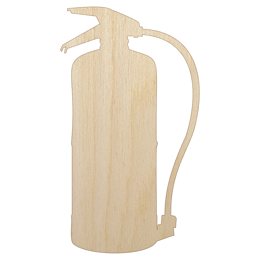 Fire Extinguiser Solid Unfinished Wood Shape Piece Cutout for DIY Craft Projects