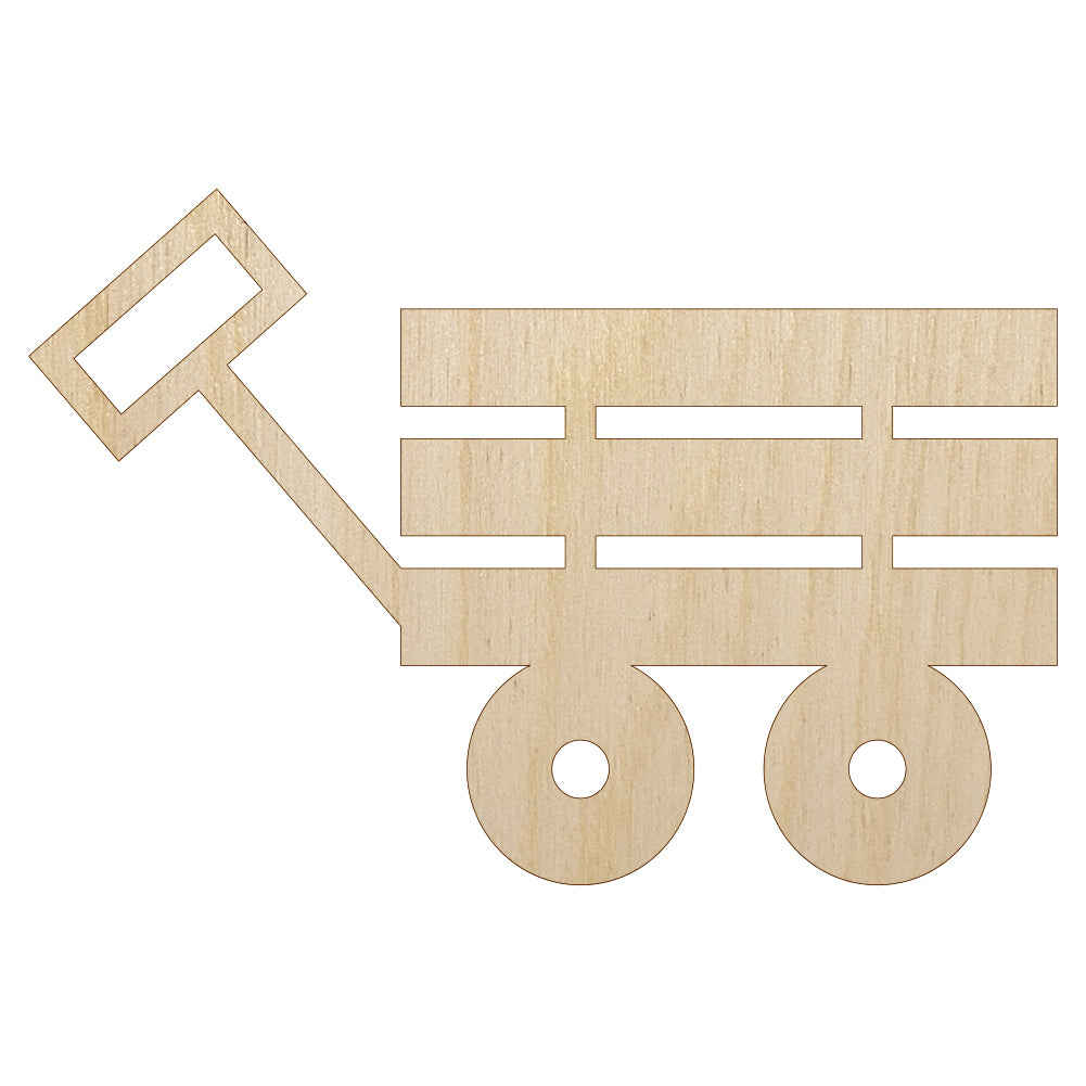 Fun Wagon Unfinished Wood Shape Piece Cutout for DIY Craft Projects