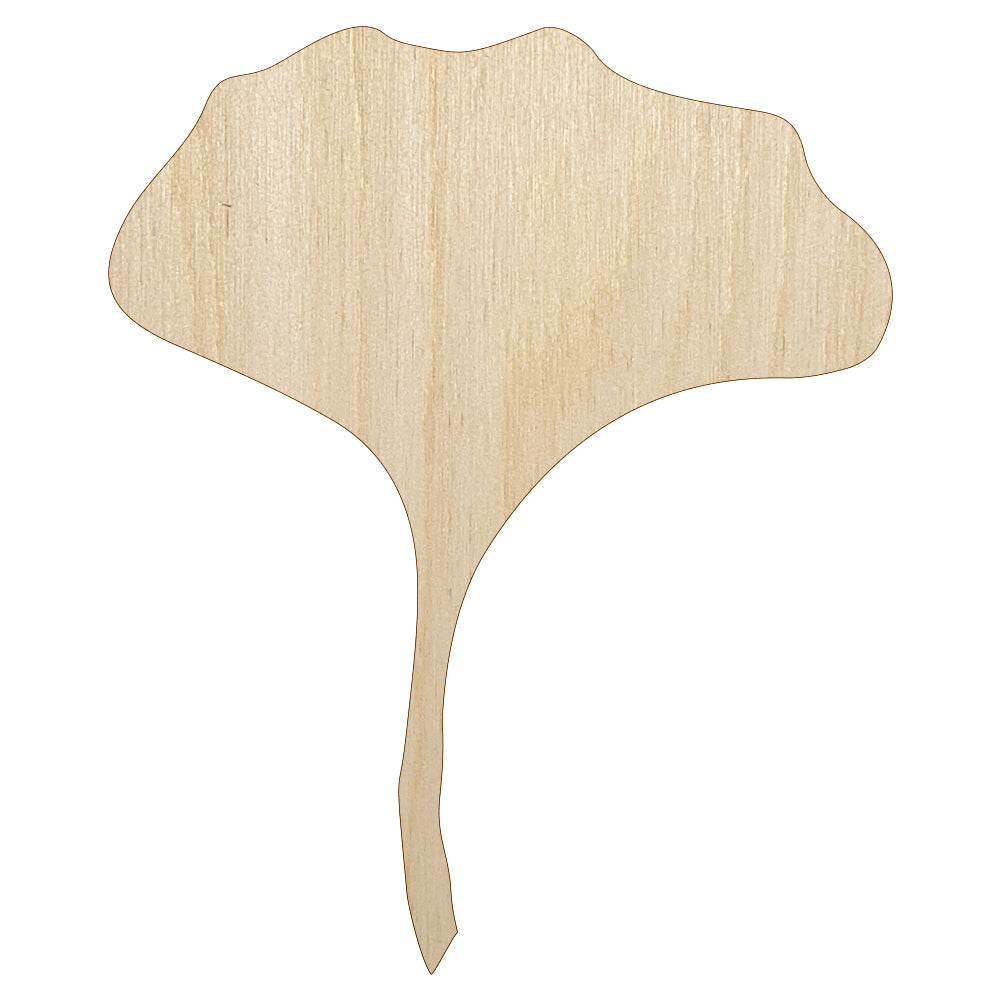 Ginkgo Leaf Solid Unfinished Wood Shape Piece Cutout for DIY Craft Projects