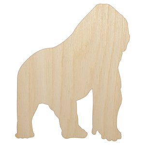 Gorilla Solid Unfinished Wood Shape Piece Cutout for DIY Craft Projects