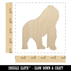 Gorilla Solid Unfinished Wood Shape Piece Cutout for DIY Craft Projects