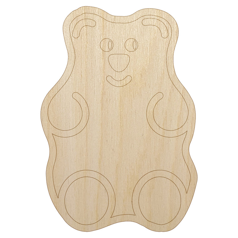 Gummi Bear Candy Unfinished Wood Shape Piece Cutout for DIY Craft Projects