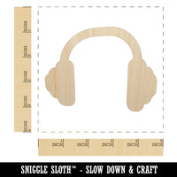 Headphones Ear Solid Unfinished Wood Shape Piece Cutout for DIY Craft Projects