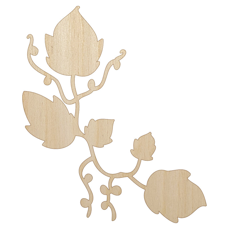 Ivy Vines Solid Unfinished Wood Shape Piece Cutout for DIY Craft Projects
