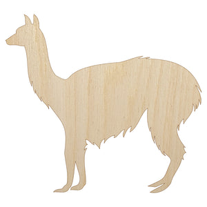 Llama Solid Unfinished Wood Shape Piece Cutout for DIY Craft Projects