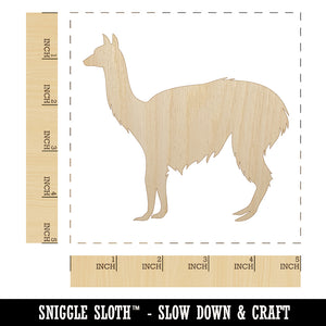 Llama Solid Unfinished Wood Shape Piece Cutout for DIY Craft Projects