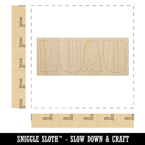 Luau Hawaii Fun Text Unfinished Wood Shape Piece Cutout for DIY Craft Projects