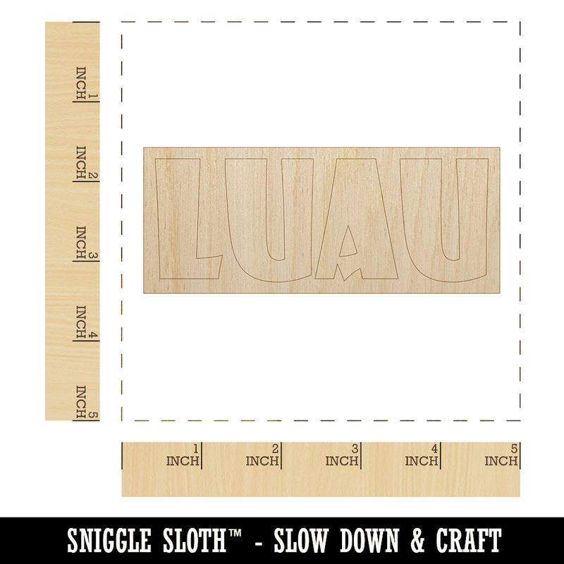 Luau Hawaii Fun Text Unfinished Wood Shape Piece Cutout for DIY Craft Projects