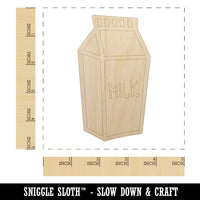 Milk Carton Unfinished Wood Shape Piece Cutout for DIY Craft Projects