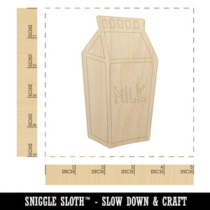 Milk Carton Unfinished Wood Shape Piece Cutout for DIY Craft Projects