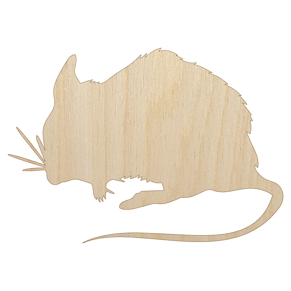 Mouse Solid Unfinished Wood Shape Piece Cutout for DIY Craft Projects