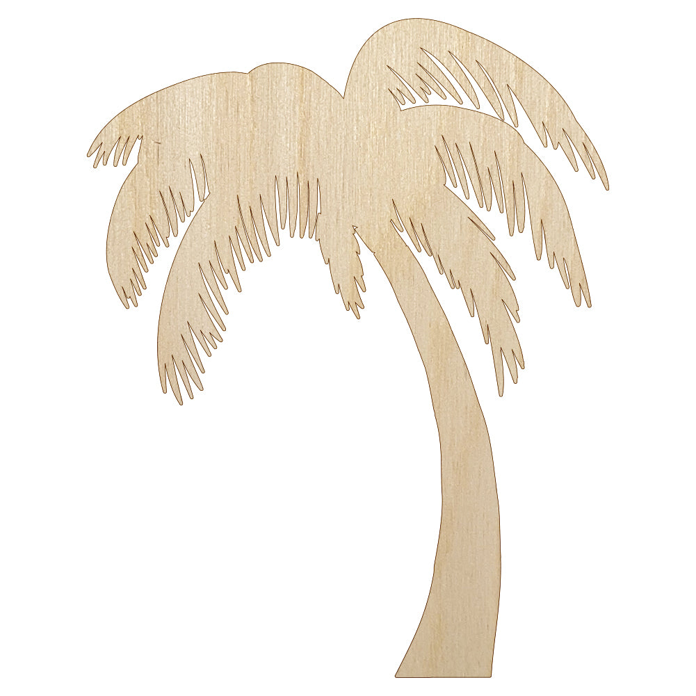 Palm Tree Tropical Solid Unfinished Wood Shape Piece Cutout for DIY Craft Projects