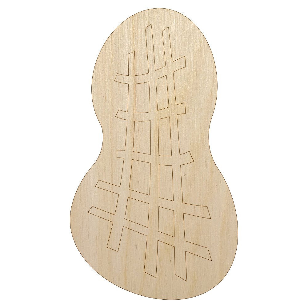 Peanut Doodle Unfinished Wood Shape Piece Cutout for DIY Craft Projects