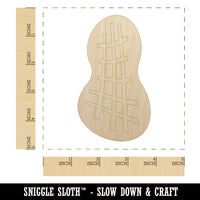 Peanut Doodle Unfinished Wood Shape Piece Cutout for DIY Craft Projects