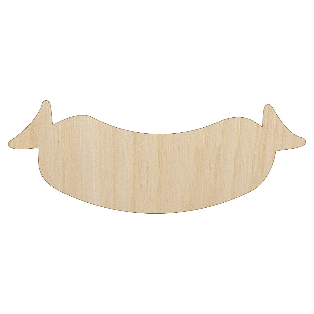 Sausage Link Solid Unfinished Wood Shape Piece Cutout for DIY Craft Projects