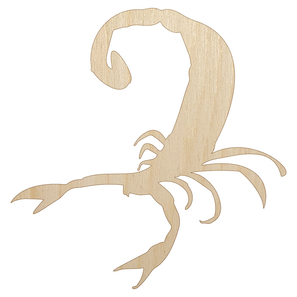 Scorpion Insect Solid Unfinished Wood Shape Piece Cutout for DIY Craft Projects