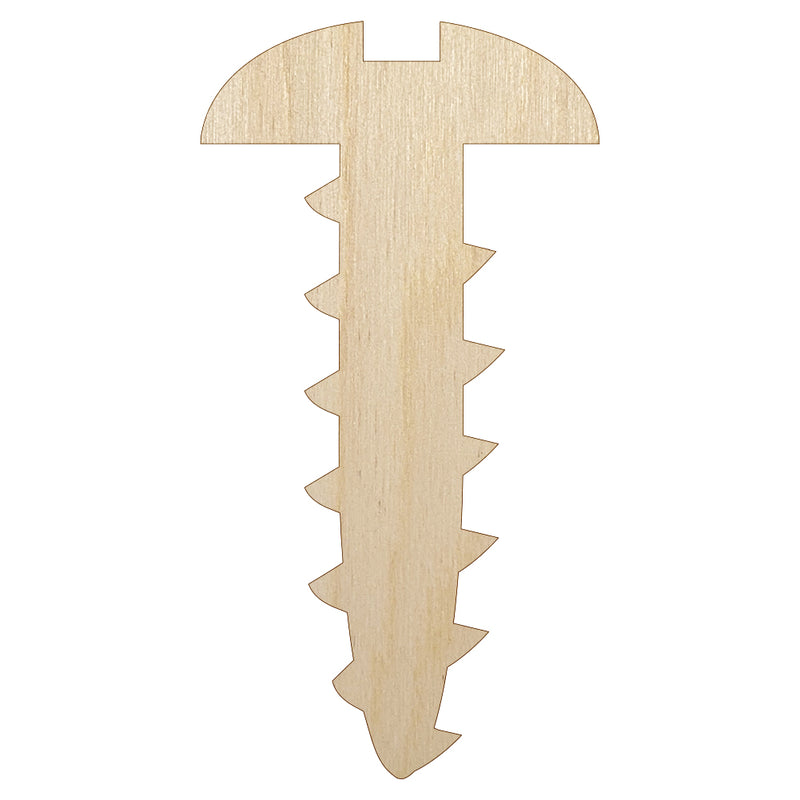 Screw Silhouette Woodworking Tools Unfinished Wood Shape Piece Cutout for DIY Craft Projects