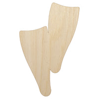 Scuba Snorkel Fins Unfinished Wood Shape Piece Cutout for DIY Craft Projects