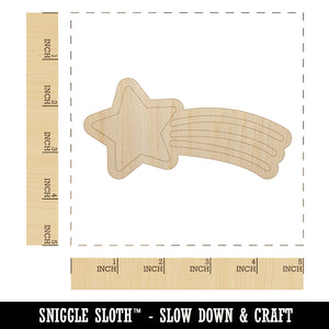 Shooting Star Unfinished Wood Shape Piece Cutout for DIY Craft Projects