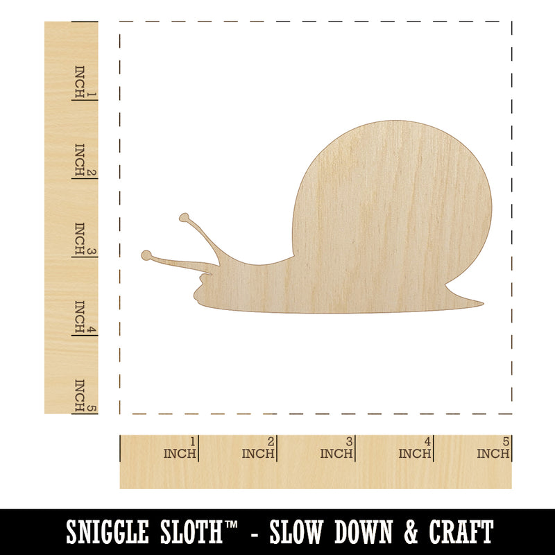 Snail On the Move Solid Unfinished Wood Shape Piece Cutout for DIY Craft Projects