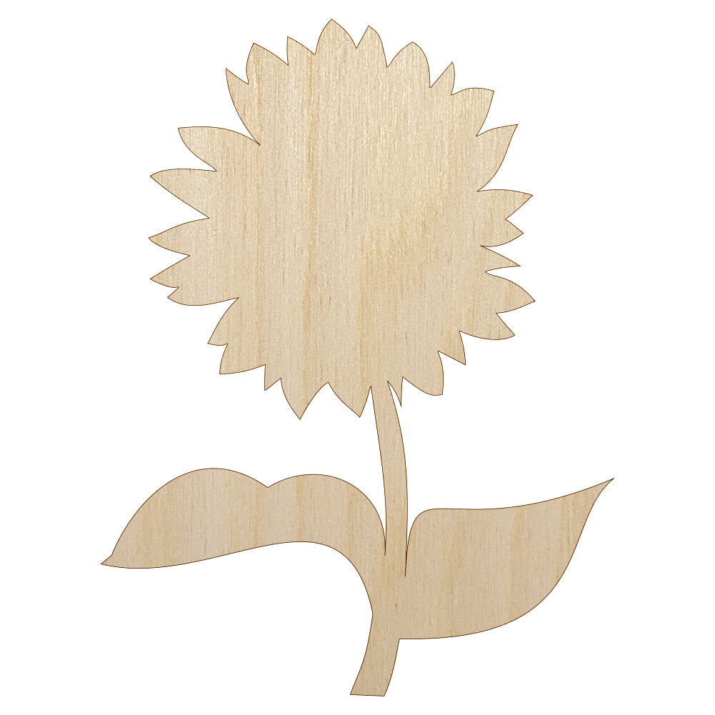 Sunflower Solid Unfinished Wood Shape Piece Cutout for DIY Craft Projects