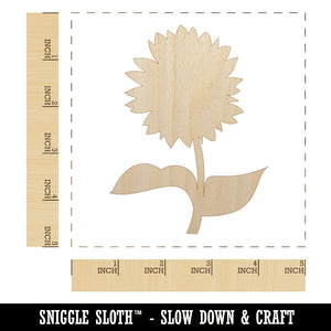 Sunflower Solid Unfinished Wood Shape Piece Cutout for DIY Craft Projects