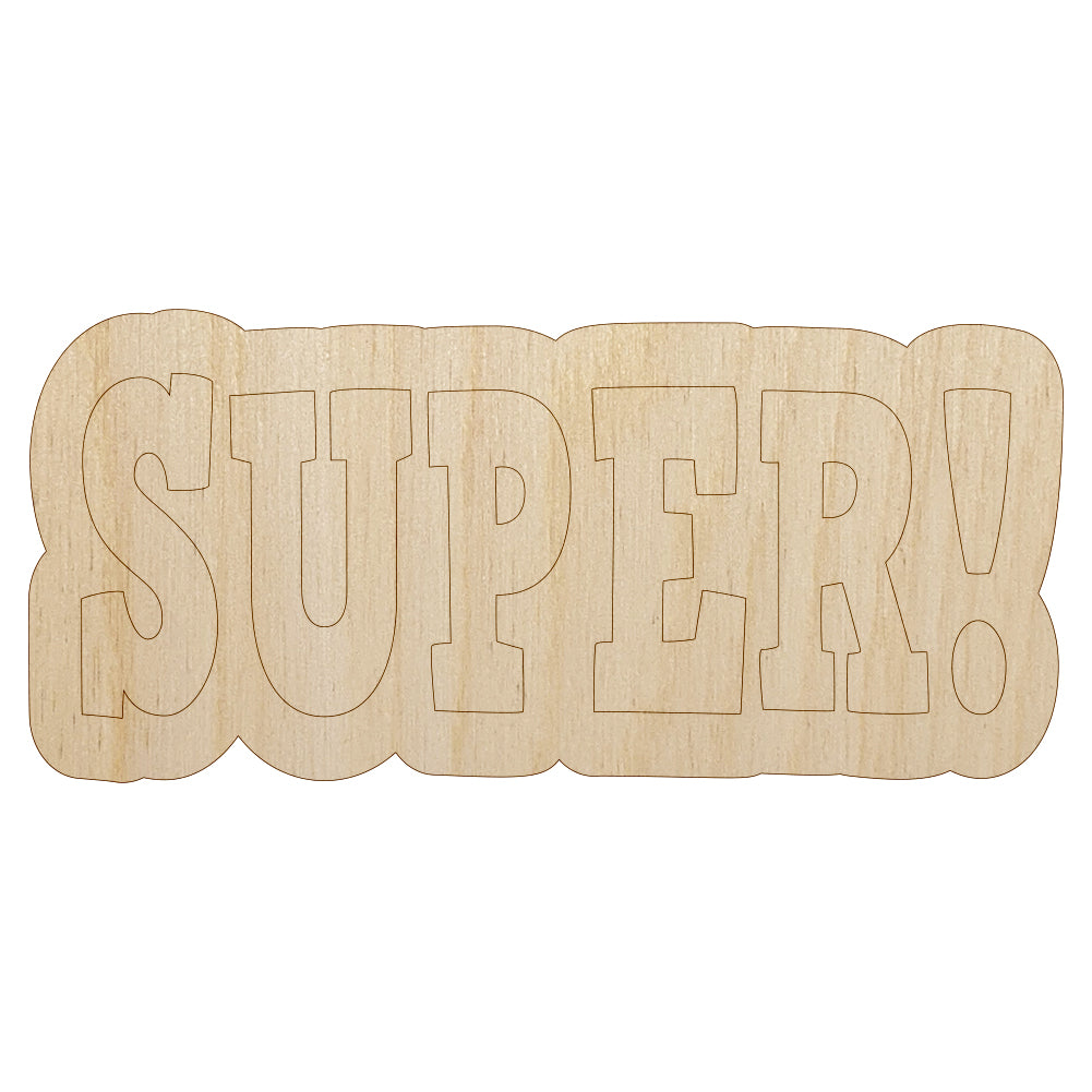 Super Fun Text Teacher School Unfinished Wood Shape Piece Cutout for DIY Craft Projects