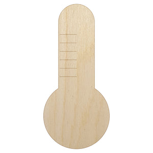 Thermometer Symbol Unfinished Wood Shape Piece Cutout for DIY Craft Projects