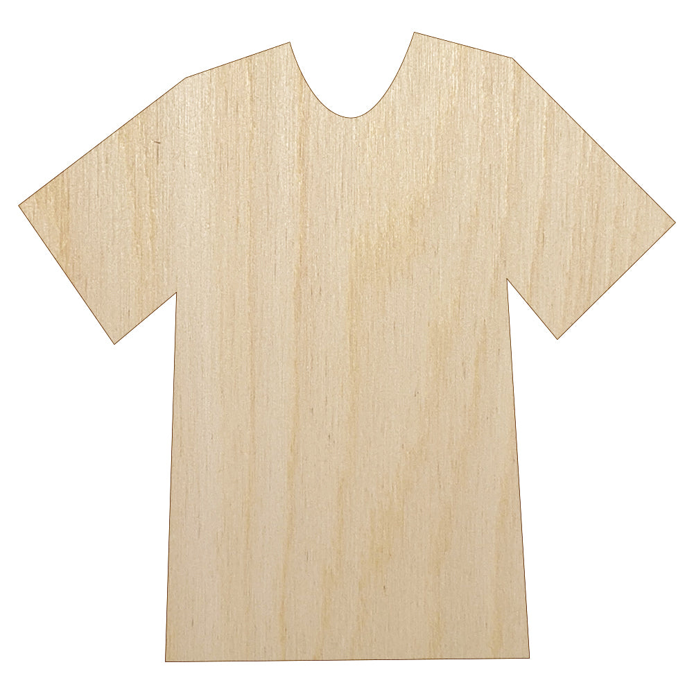 T-Shirt Laundry Solid Unfinished Wood Shape Piece Cutout for DIY Craft Projects