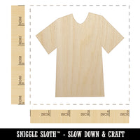 T-Shirt Laundry Solid Unfinished Wood Shape Piece Cutout for DIY Craft Projects