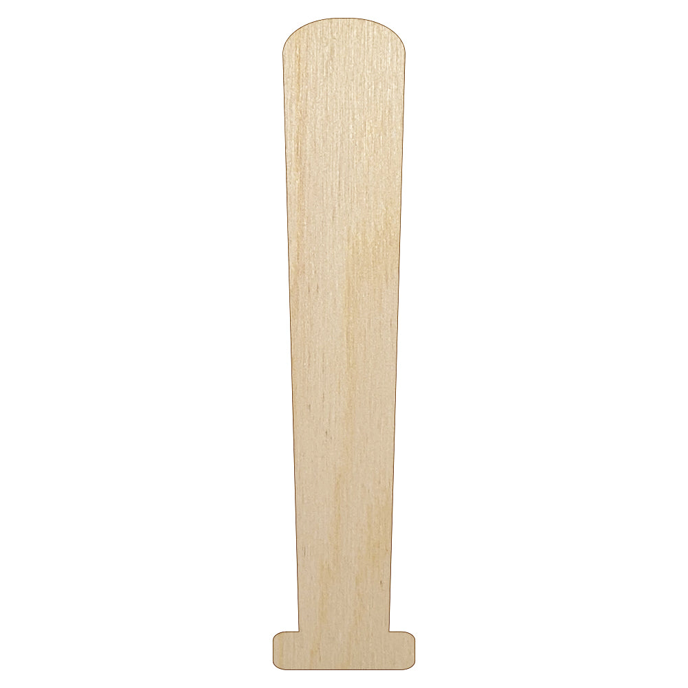 Baseball Bat Solid Unfinished Wood Shape Piece Cutout for DIY Craft Projects