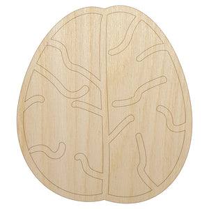 Brain Doodle Unfinished Wood Shape Piece Cutout for DIY Craft Projects