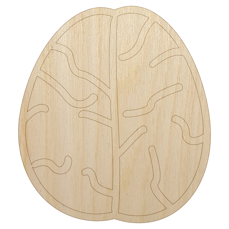 Brain Doodle Unfinished Wood Shape Piece Cutout for DIY Craft Projects