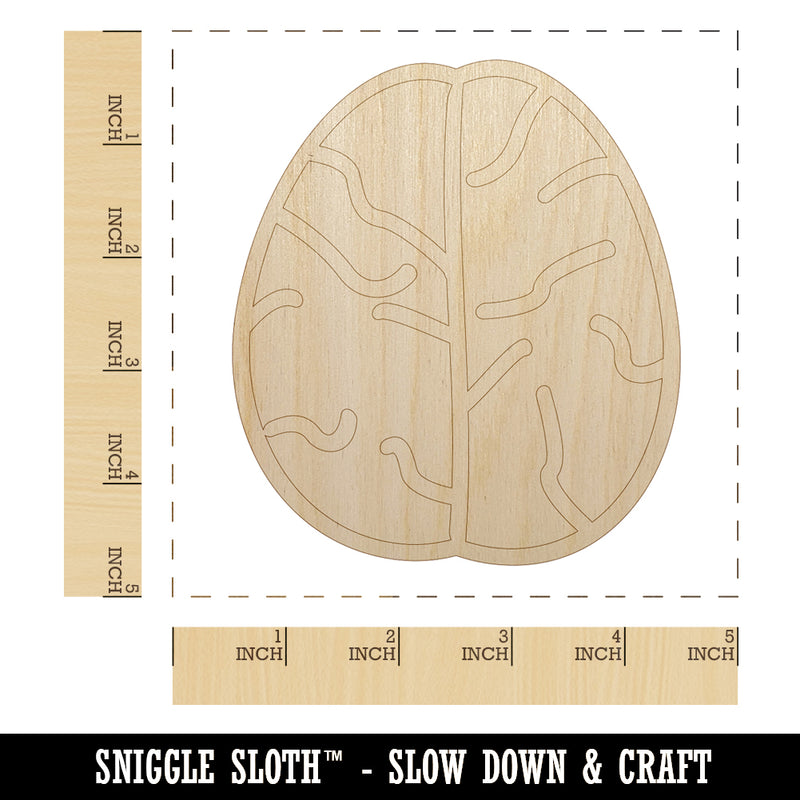 Brain Doodle Unfinished Wood Shape Piece Cutout for DIY Craft Projects