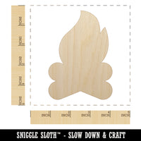 Campfire Fire Symbol Unfinished Wood Shape Piece Cutout for DIY Craft Projects