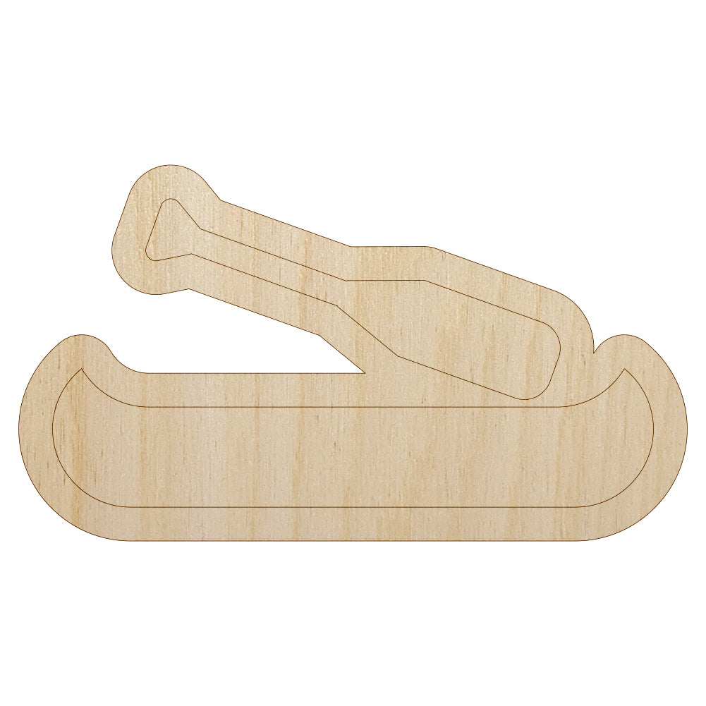 Canoe Doodle Unfinished Wood Shape Piece Cutout for DIY Craft Projects