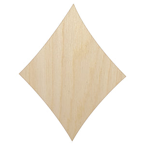 Card Suit Diamonds Unfinished Wood Shape Piece Cutout for DIY Craft Projects