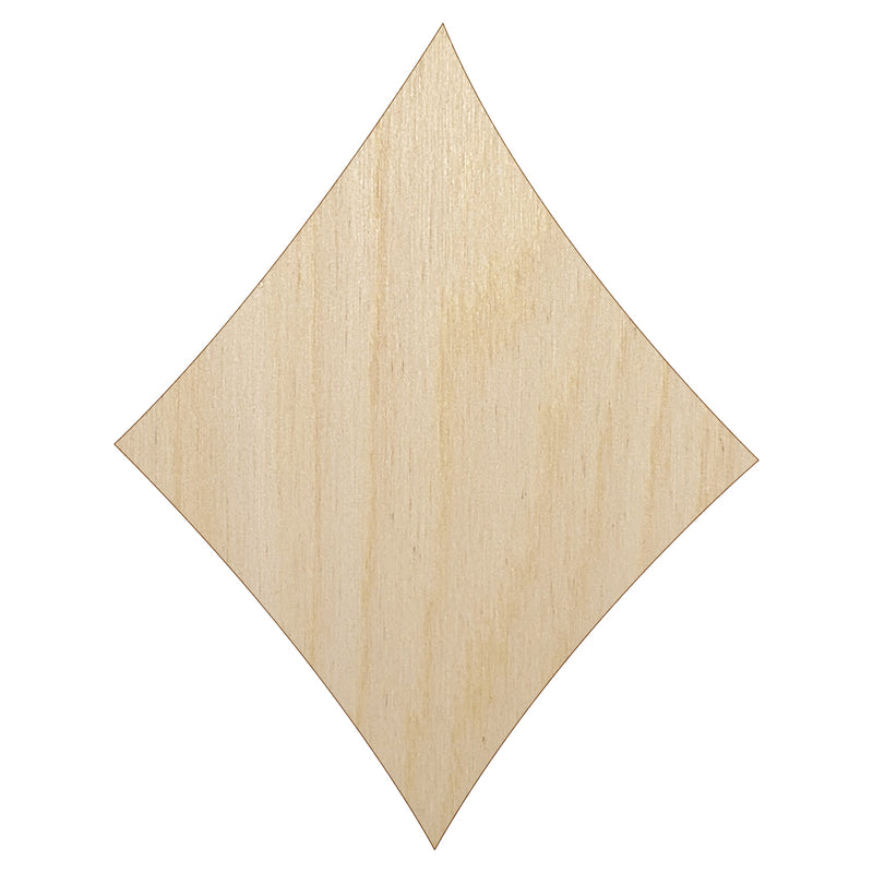 Card Suit Diamonds Unfinished Wood Shape Piece Cutout for DIY Craft Projects