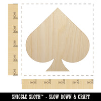 Card Suit Spades Unfinished Wood Shape Piece Cutout for DIY Craft Projects