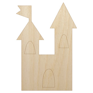 Castle Fairytale Unfinished Wood Shape Piece Cutout for DIY Craft Projects