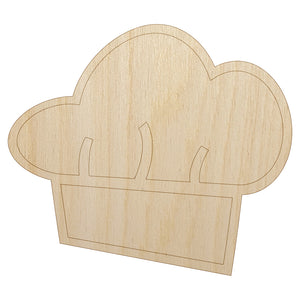 Chef Hat Cooking Unfinished Wood Shape Piece Cutout for DIY Craft Projects