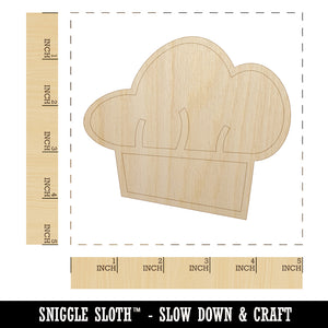 Chef Hat Cooking Unfinished Wood Shape Piece Cutout for DIY Craft Projects
