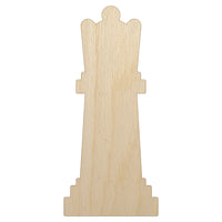 Chess Queen Piece Unfinished Wood Shape Piece Cutout for DIY Craft Projects