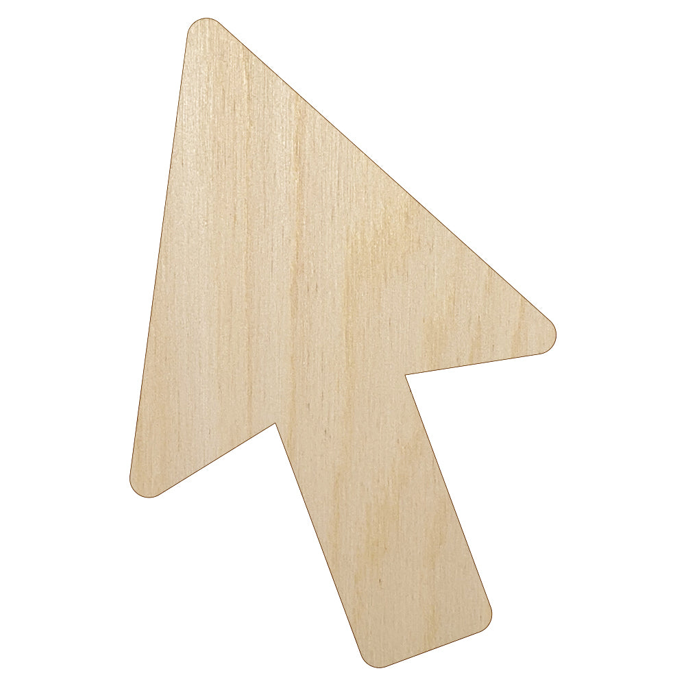 Computer Mouse Arrow Unfinished Wood Shape Piece Cutout for DIY Craft Projects